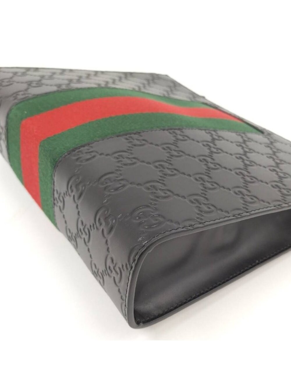 Gucci Clutch Guccissima Sherry Line Leather Black - Picture 6 of 9